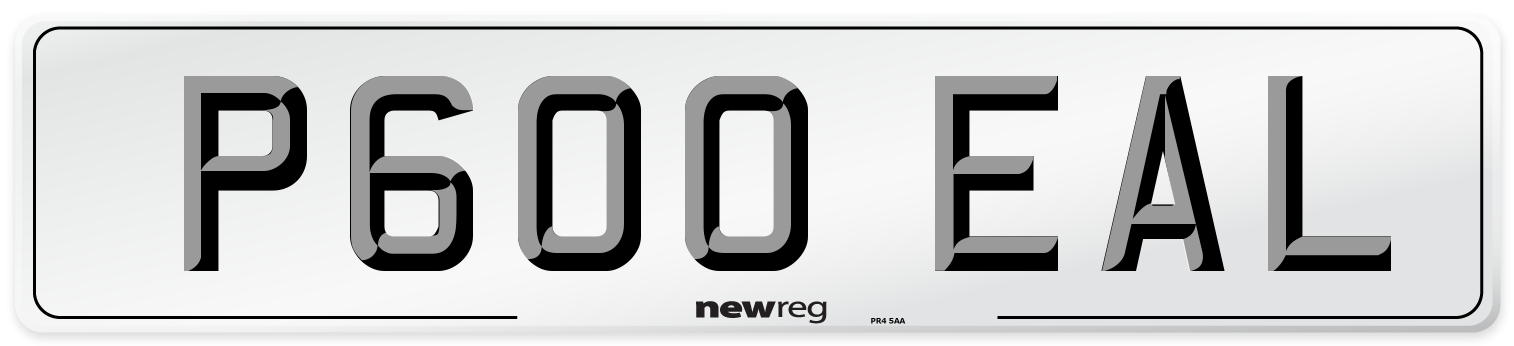 P600 EAL Number Plate from New Reg